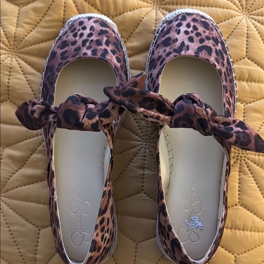 Jessica Simpson Leopard Print Women’s Espadrille Shoes New w/o box